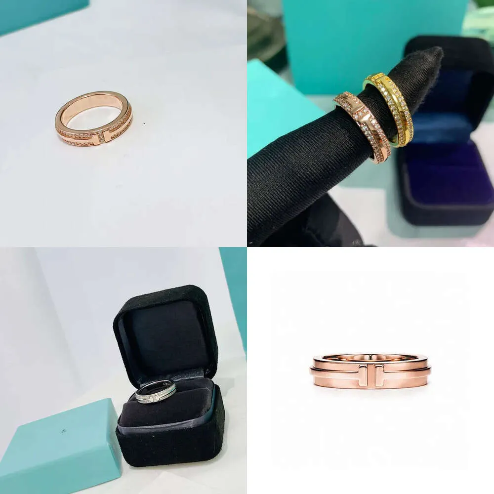 Designer Ring Diamond for Women Fashion Love Para Pierścienie Klasyczna biżuteria Wysokiej jakości prezenty świąteczne