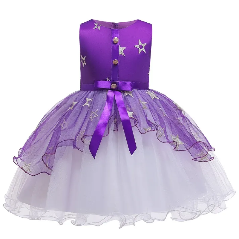 Christmas 2024 Europe and the United States children's clothing witch costume stars net gauze Pengpeng skirt wholesale