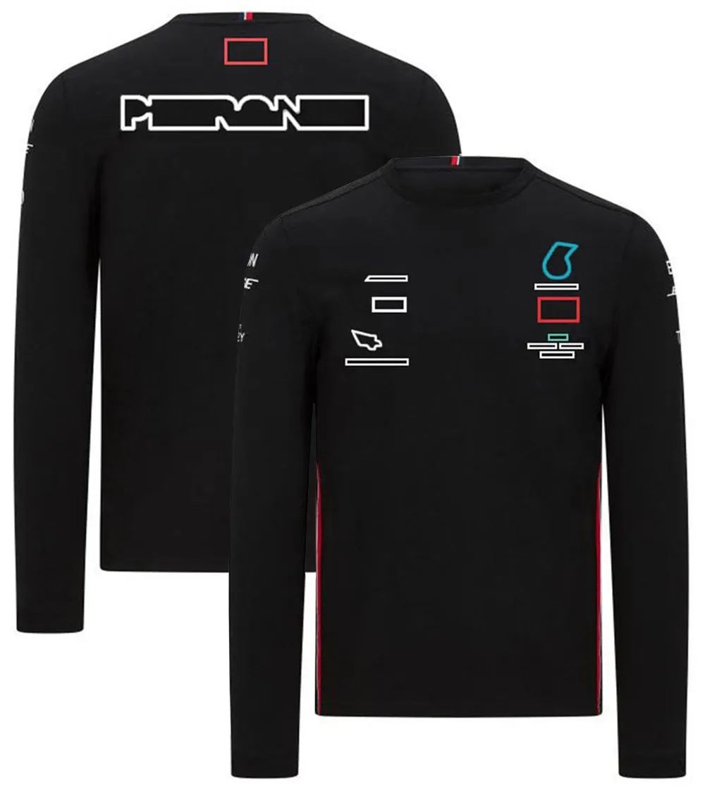 F1 팀 공무원 동일한 티셔츠 남자 긴팔 레이서 티셔츠 캐주얼 퀵 건조 탑은 사용자 정의 할 수 있습니다.