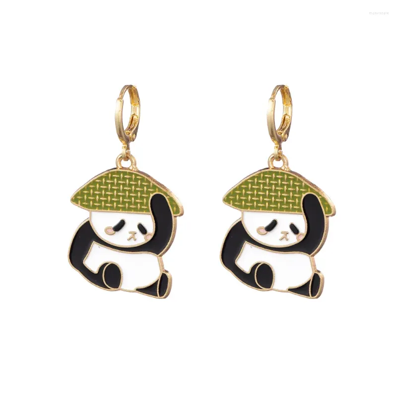 Kolczyki Dangle Style Chiński wisiewnik panda kropla dla kobiet urok zwierząt Znakomita projekt biżuterii mody impreza kawaii friend dziewczyny prezent