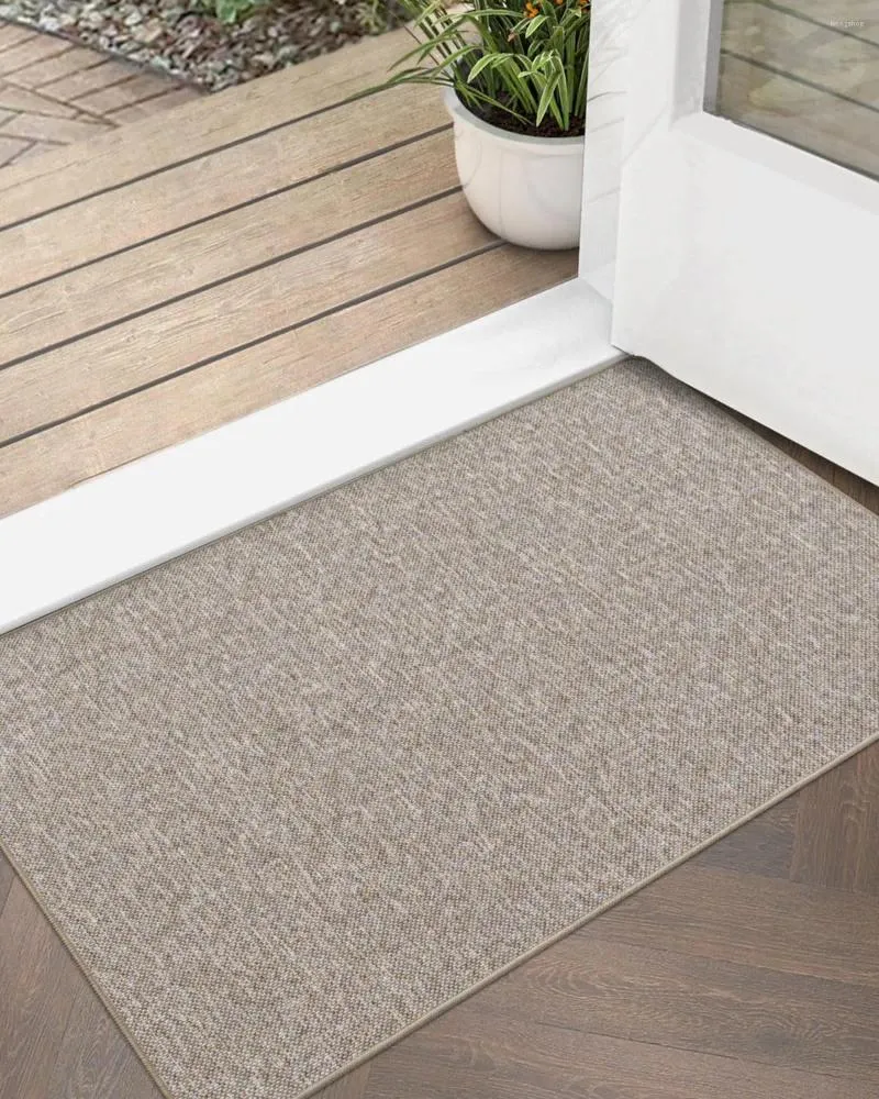 Carpets Entryway Rug Indoor Door Mat For Entrance Non Slip Absorbent Low Profile Doormat Durable Rubber Backing Entry 31.5x19.5