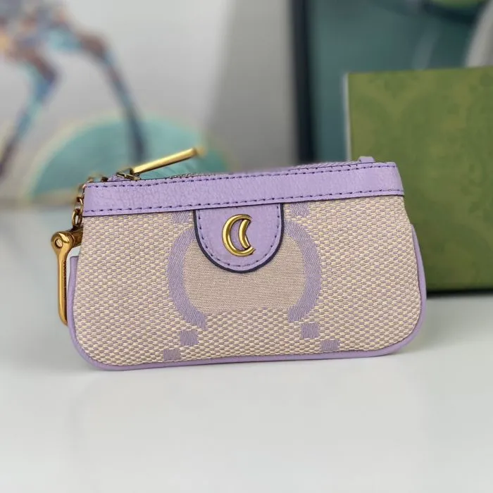 23SS Женская монетная кошелька кошельки для сумки сумочка с твердым цветом стегано
