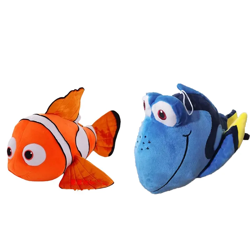 Factory wholesale 2 styles 25cm cartoon clown fish plush toy aquarium dolls goldfish dolls children's gifts