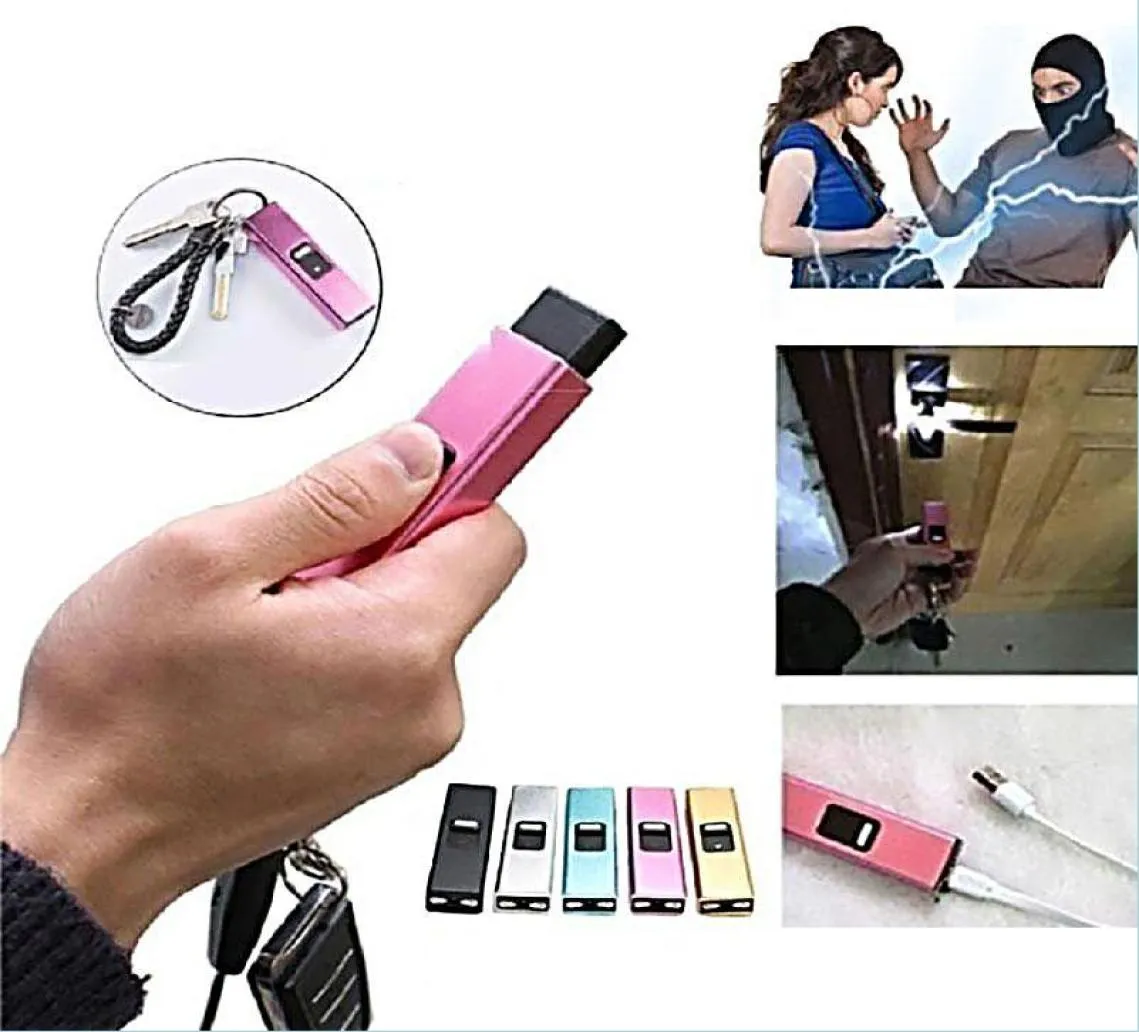 Other Home Garden Flashlights Mini Portable Electric Shocks Key Light Self Defense High Concealment Shocker Protect Yourself Brhom9101539