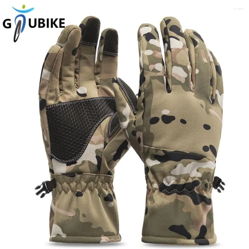 Radsporthandschuhe Gtubike Anti-Schlupf-Design Vollfinger Fingerspitzen-Touchscreen-Wear-Resistenz sowie Kaschmir-Windproof-Reiten