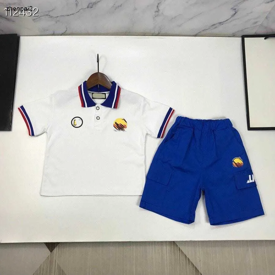 Vêtements de créateurs pour enfants de luxe Summer Baby Tracksuit Taille 90-150 cm Animal Pattern Printing Polo à manches courtes et shorts 24aPril