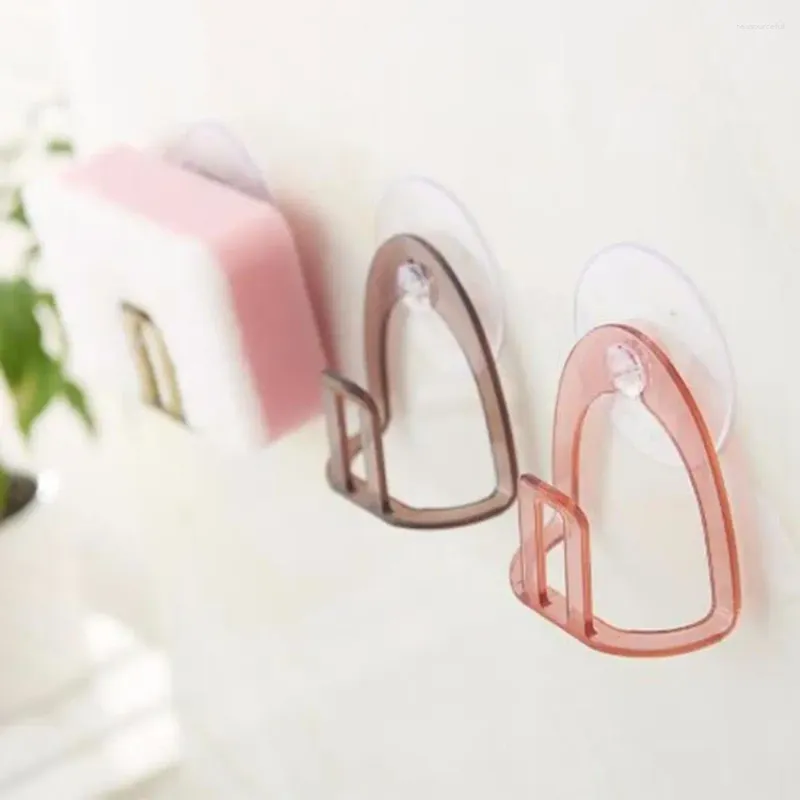 Kitchen Storage Multi-Purpose Sink Rag Rack Wall-Mounted Strong Sticking Hook Plastic Soap Sponge