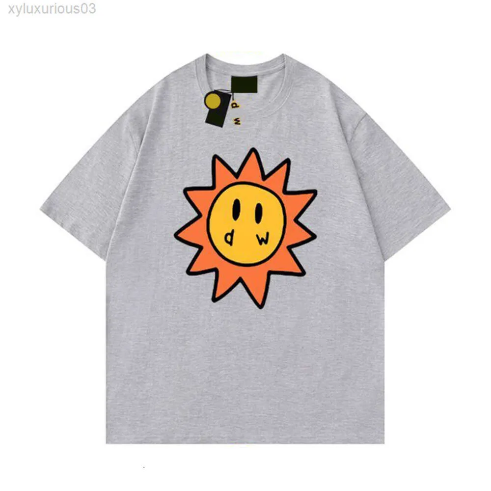 Draw -dyker t shirt män designer smiley sol spelkort tee grafisk tryck drog tshirt sommar trend kort ärm avslappnade skjortor topp 5297