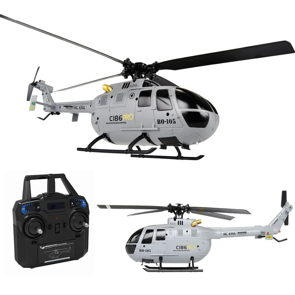 C186 Pro B105 24G RTF RC Hélicoptère 4 Ppropellers 6 Axe Gyroscope électronique pour la stabilisation Hobbies de télécommande Toys 240417