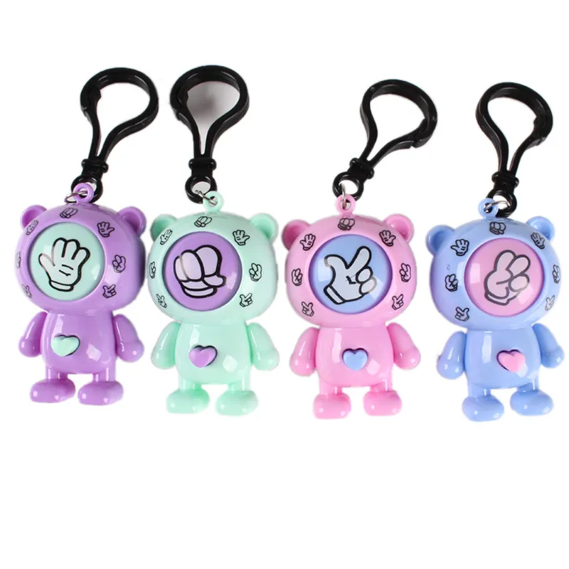 Bear RockPaperscissors Chain Tey Chain Toys Party Favor Issess Boxing Keychain Kid Birthday Regalo di compleanno