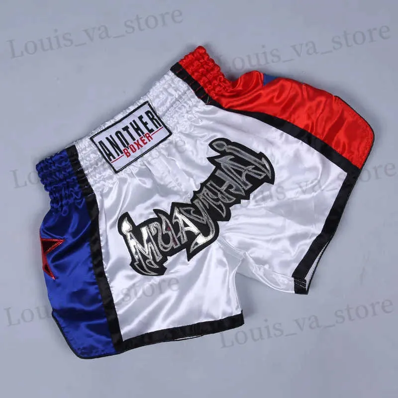 Shorts masculinos unissex muay thai boxing retransmite de ginástica de ginástica de ginástica T240419