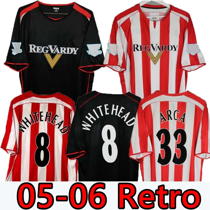 Spots Sunderland Retro 24 25 Jaune 2005 2006 Jersey de football Stewart Simms Roberts Amad Whiteheid Clarke Dajaku Ebleton 92 93 94 05 06 Football Shirt Pritchard