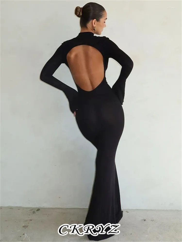 Sexy Backless Long Sleeves Bodycon Sexy Backless Long Sleeves Bodycon