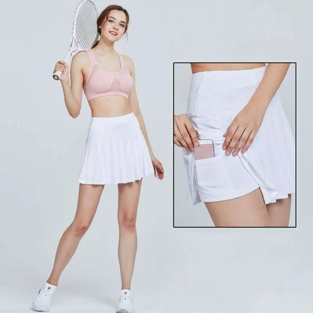 Cloud Hide M-XXXL Tennis Skirts Hoge taille Badminton Dames golfrok Fiess Shorts Athletic Running Gym Sport Skorts Pocket