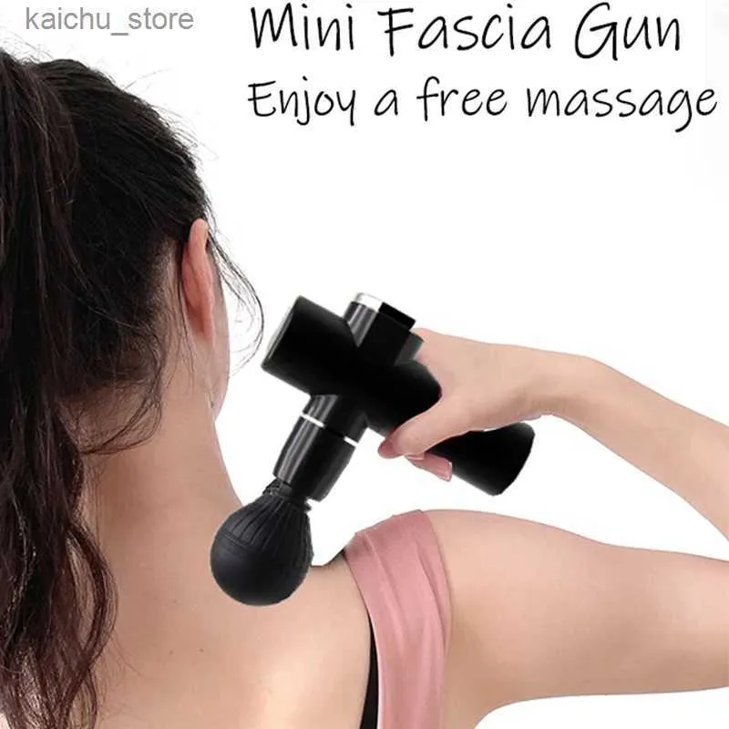 Massagers elétricos Mini fáscia armas de armas portátil Design ergonômico Motor silencioso para alívio da dor no corpo Alta frequência Vibração Massageador muscular profundo Y240425