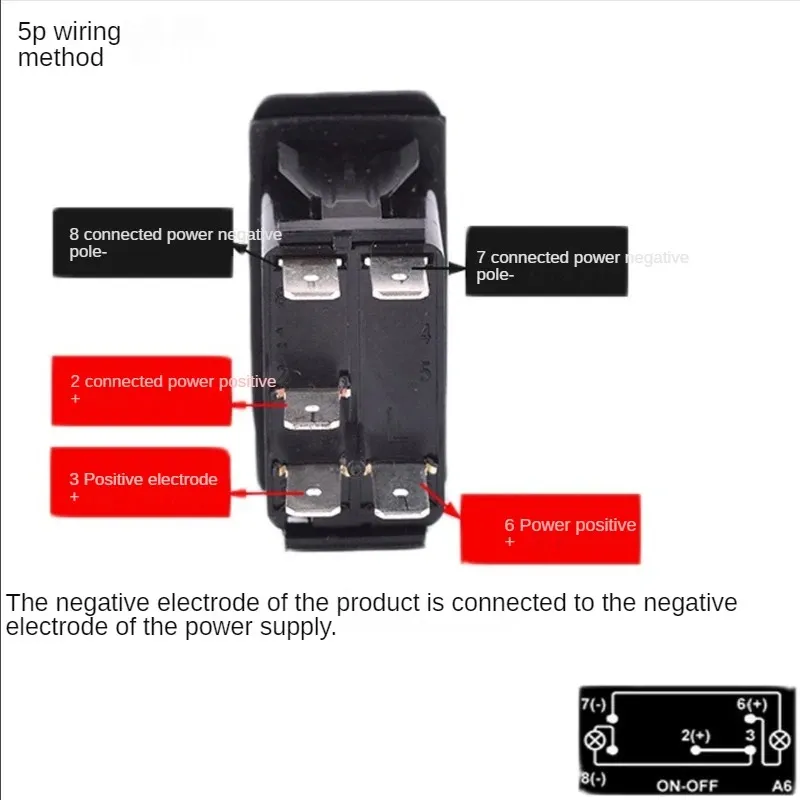 12V 20A 24V 10A修正RVヨットスイッチRND ON OFF ON OFF WaterProof 7Pin Rocker Car Rocker Switch