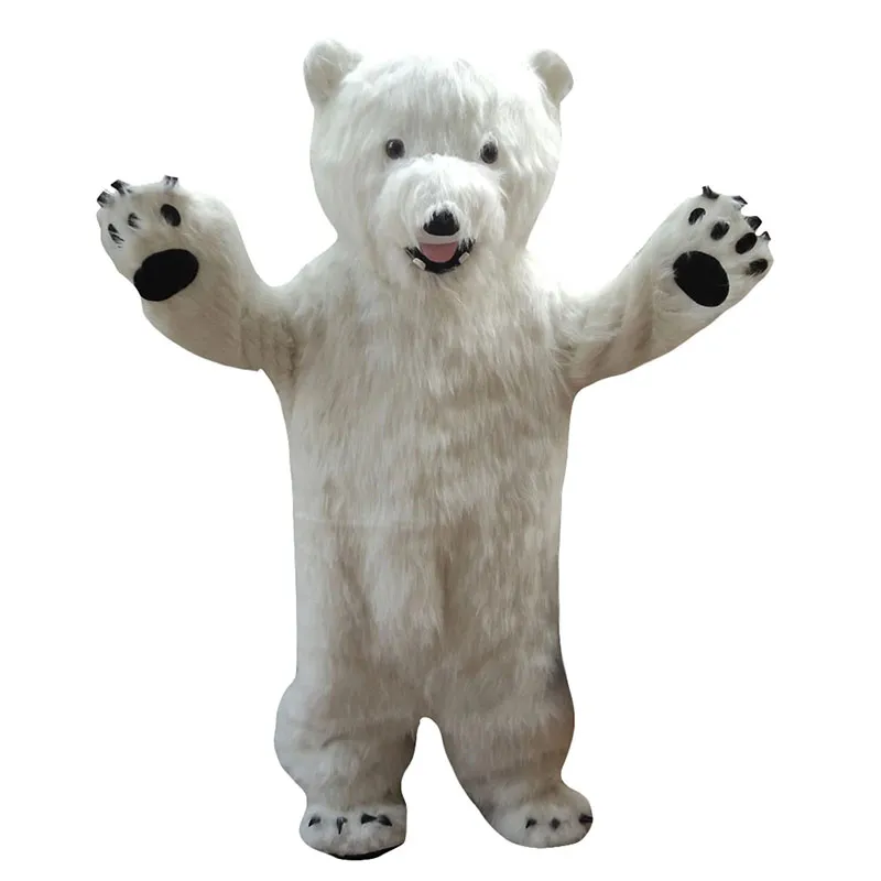 2024 Performance Polar Bear Mascot Costume Fancy Dishy pour hommes Femmes Halloween Outdoor Outfit Suit Mascot pour les combinaisons publicitaires