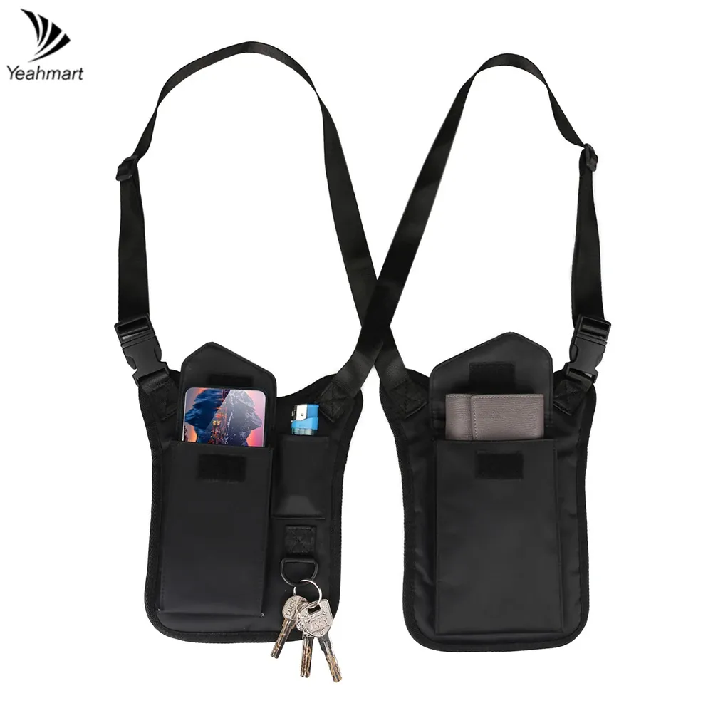 Portfele przeciwpływająca torba na klatkę piersiową wielofunkcyjna taktyczna torba na pistolet pistolet pistolet karta telefoniczna