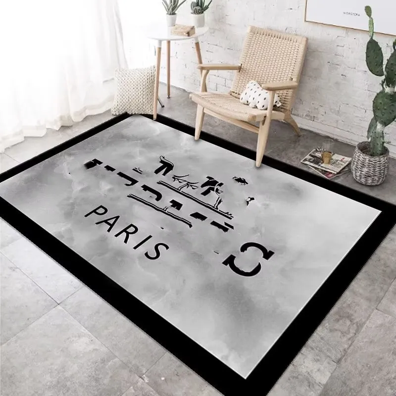 Crystal Velvet Simple Living Room Large Carpet Fashion Light Luxury Bedroom Bedside Full Shop Advanced Wear-Resistant Stain-Resistant Non-Slip Floor Mat