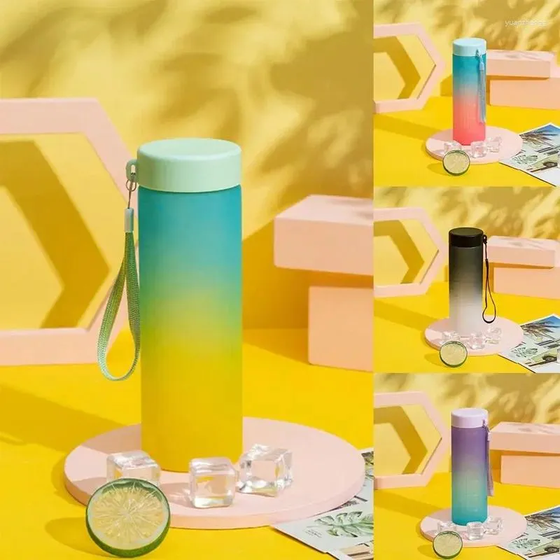 Bottiglie d'acqua da 600 ml a colori a colori bottiglia di plastica palestra portatile tazza sportiva esterna bpa bevande gratuite