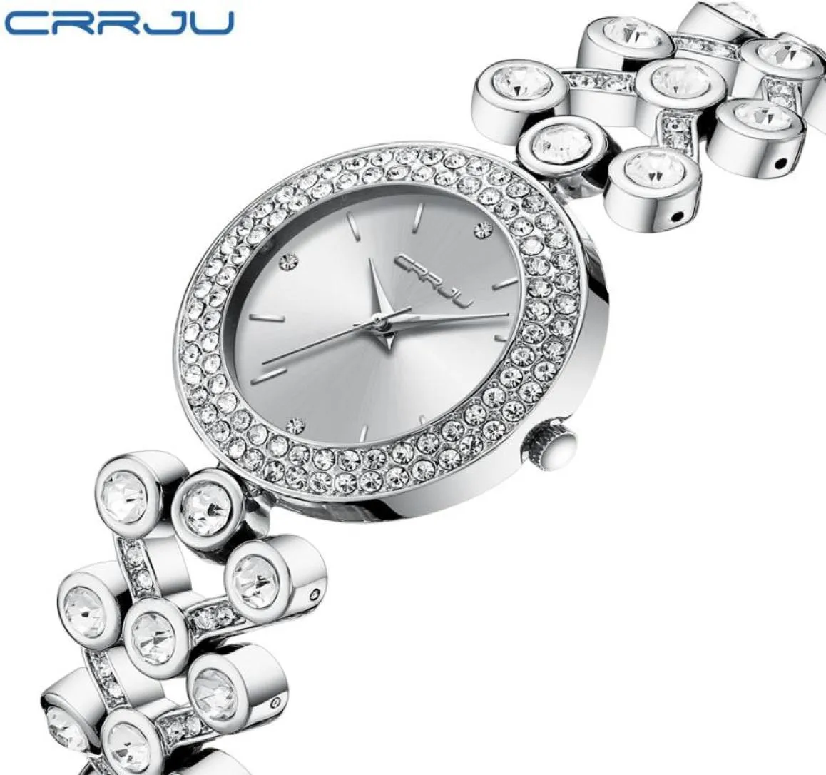 Luxury Women Designer Watches Crrju Starry Sky Femal Clock Quartz Kwarcowa nadgarstka Modna nadgarstka Watch4328408