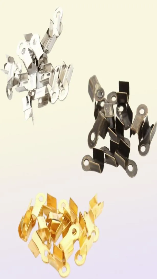 1000pcslot lädersladd slutkapslar Änd CLASPS CRIMP -pärlor för smycken tillverkning 9x45mm5169463