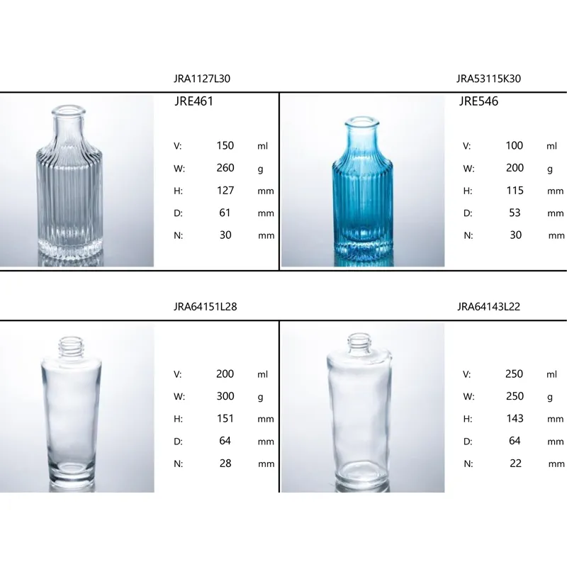 Large Clear Decorative Glass Bottle Empty Juice Bottles Eco-Friendly Reusable Refillable Bottles