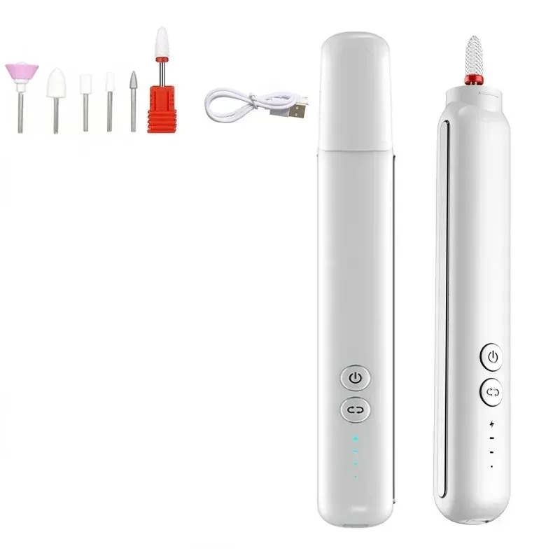 2024 Wireless Nail Drill Machine Rechargeable Manicure Pedicure Milling Cutter Set Portable File Polishing Equipment- for Rechargeable Manicure Set