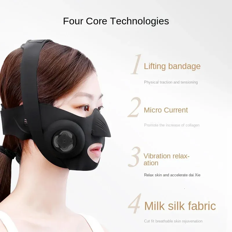 Face Slimming Artefact Smart V Face Sincilming Device Remote Control Face Lift EMS MASK MASSE MASSAGE SLAPING DÉPECONDATION 240417