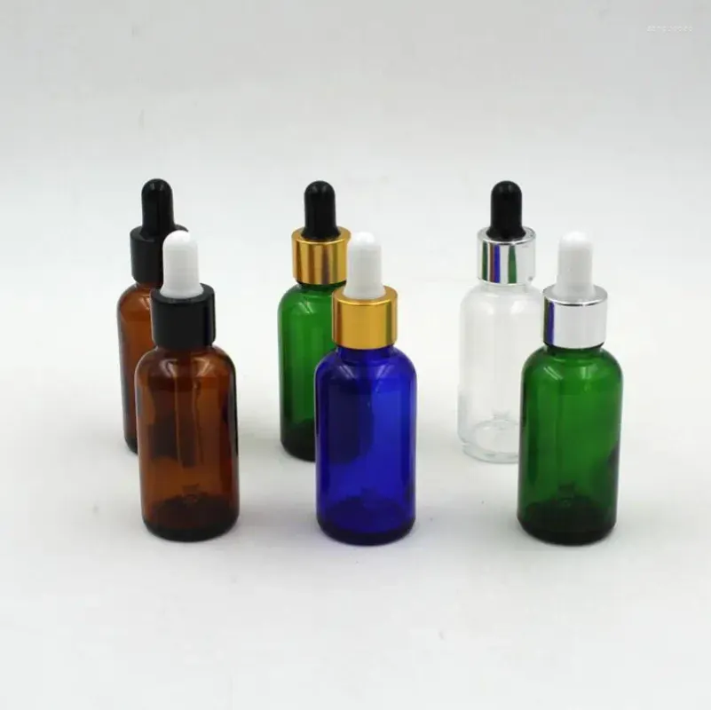 Butelki do przechowywania hurtowo 30 ml przezroczysty szklany butelka pusta Blue Essential Perfume Sposobowe opakowanie płynne pojemnik LX1303