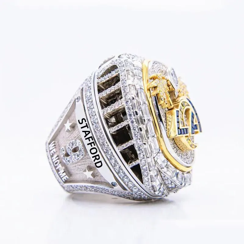 Rings Cluster Rings HighEnd Quality 9 Players Name Ring Stafford Kupp Donald 2021 2022 World Series Rams Team Championship With Wooden