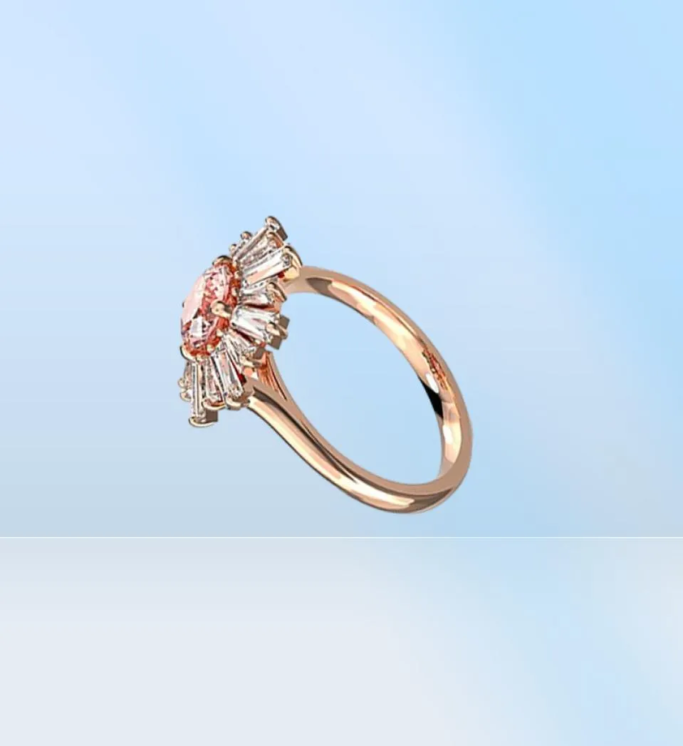 Original 925 Silver Flower Ring Asscher Cut Simulated Diamond Wedding Engagement Cocktail Women Topaz Rings Finger Fine Jewelry2734850292