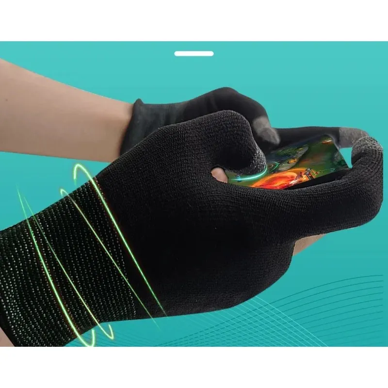 2024 Mobilspel Svettsäkra fingrarhandskar Pekskärm Tummar Finger Sleeve Mobile Game Sleeve Gloves