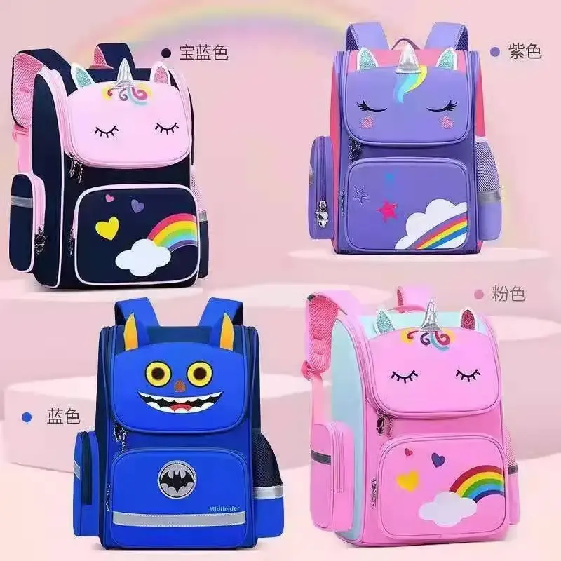 Bags New Children's Cartoon Schoolbags Ridge Protection Schoolbags for Boys and Girls Primary School Students Mochilas Mini Backpack
