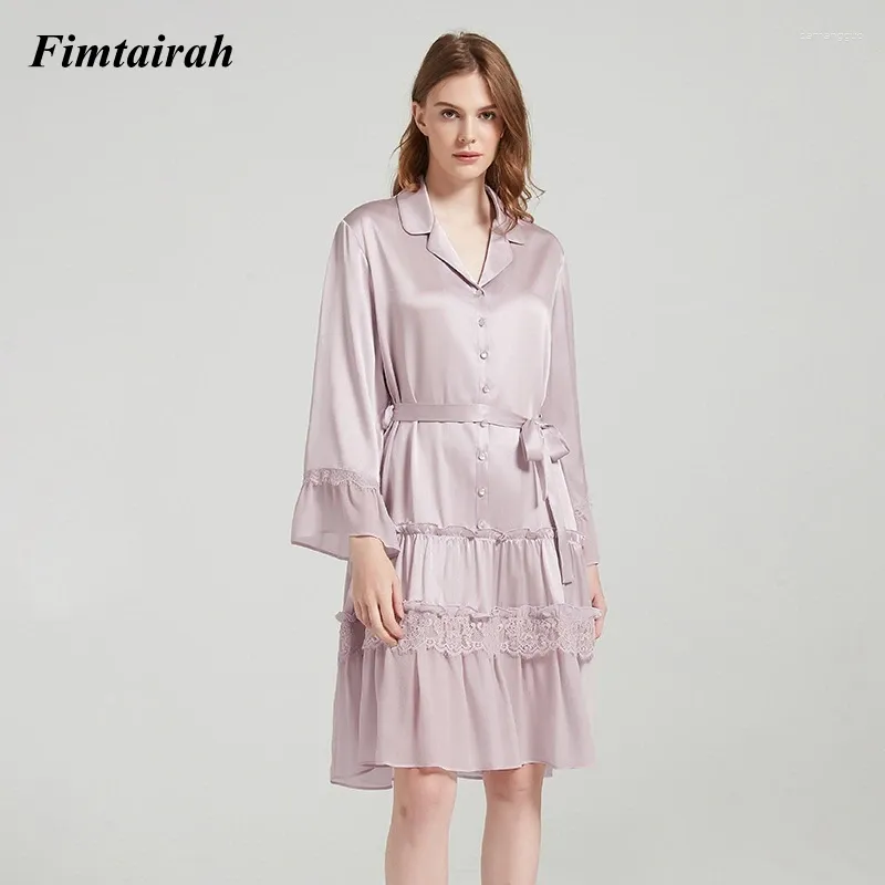 Frauen Nachtwäsche Fimtairah 6a Mulberry Seidenpyjama Sets Frauen Nachtkleidung Adliger Pyjamas Mujer Red Nightcrin Pijama Sexy Nacht