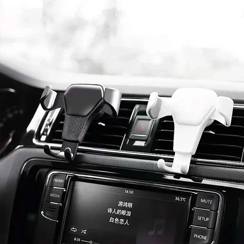 new 2024 Gravity Car Holder For Phone Air Vent Clip Mount Mobile Cell Stand Smartphone GPS Support For iPhone 13 12 Xiaomi Samsung Phone