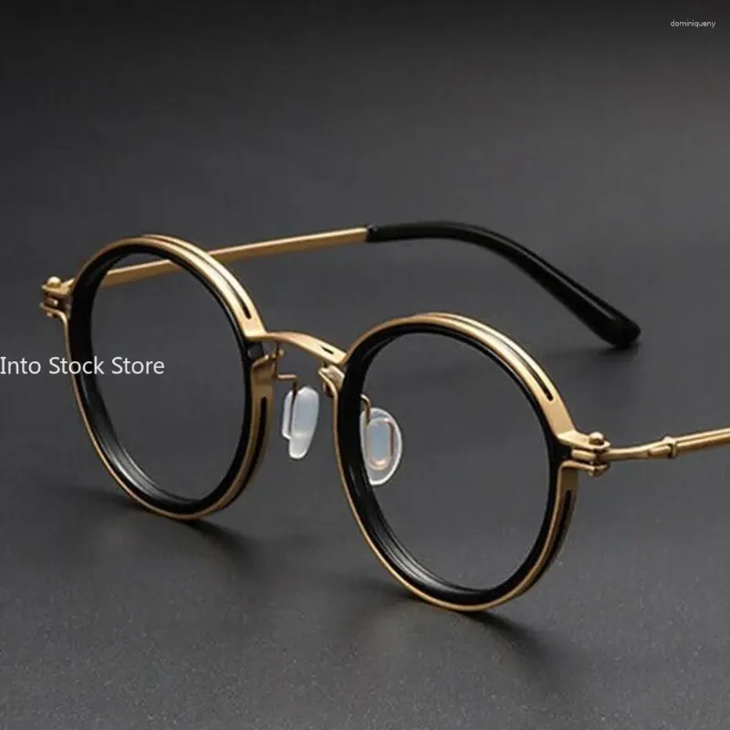 Occhiali da sole Vintage Round Anti Blue Light Glasses Women Men Classic Metal Optical Frame Reading Eyecyes Computer Myopia Eyewear Myopia Eyewear