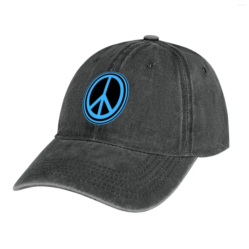 Berets Symbol pokoju - World Cowboy Hat Sports Cap Ochrona UV Solar Men Hats Women's