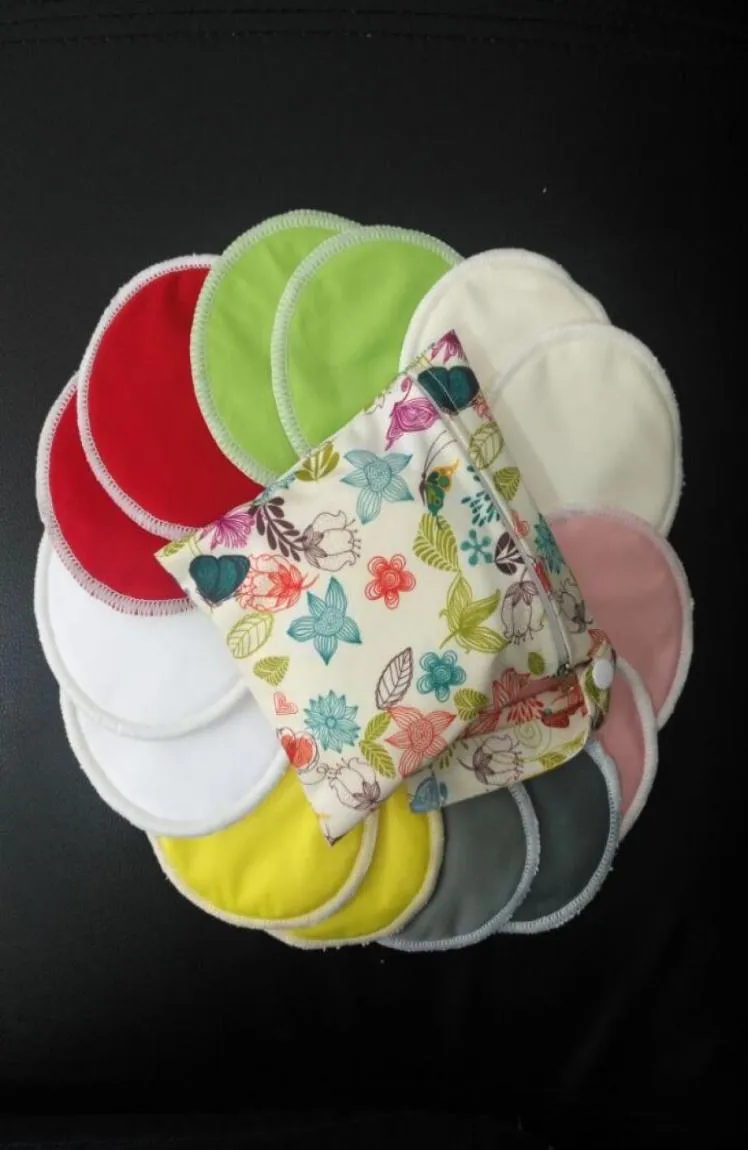 New Solid Color 100 PCS 50 pairs Bamboo Reusable Breast Pads Nursing Waterproof Organic Plain Washable Pad china manufacturer4997915