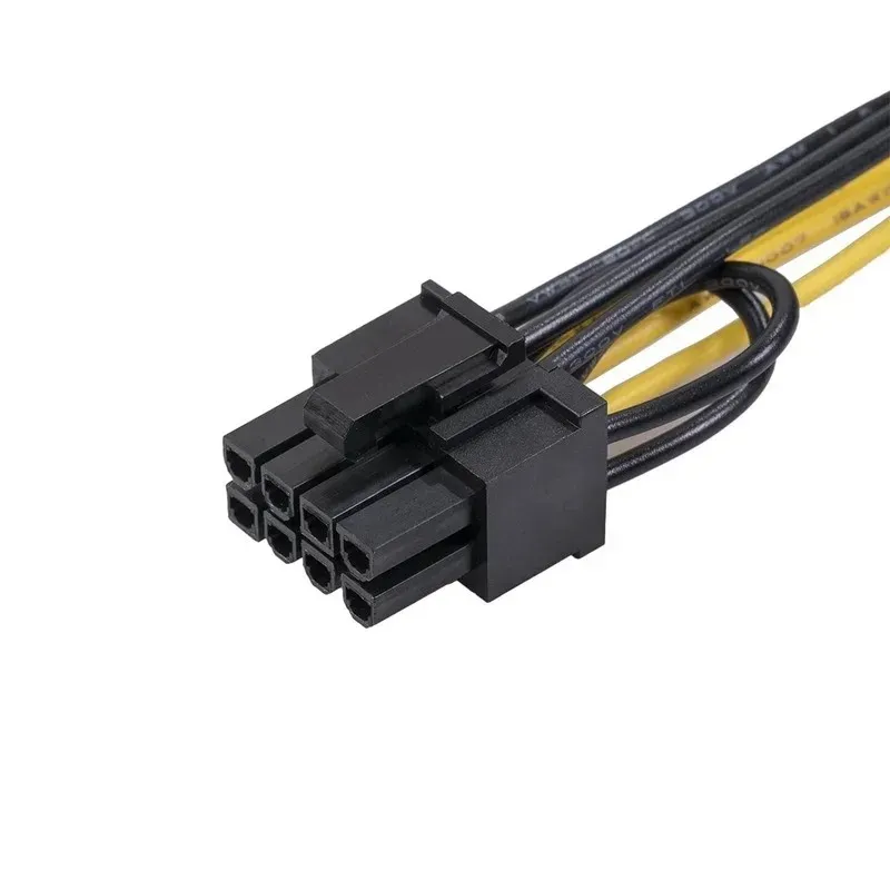 2024 50 cm 20cm 6pin till 8pin 6 + 2pin PCI-E-kabel 18Awg-gruvdrift kan anslutas till en mängd olika grafikkort 1. För PCI-E-kabel