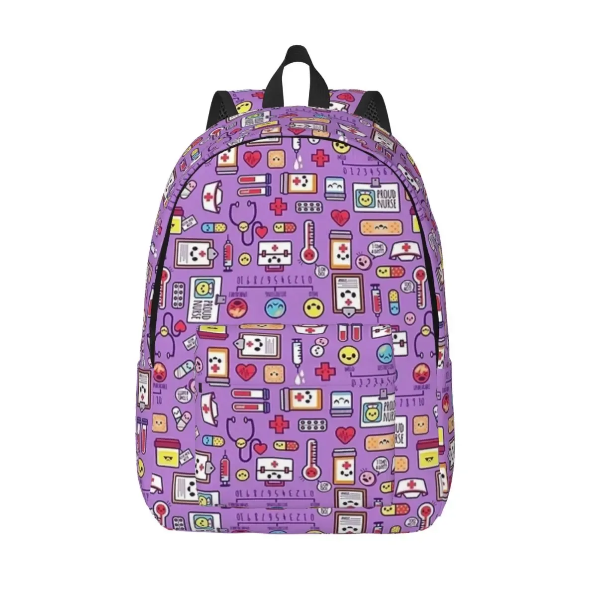 Bolsas orgullosas de ser una enfermera de enfermera púrpura Medicina para adolescentes escolares de estudiantes Libro de libros Daypack Middle High College Senderismo