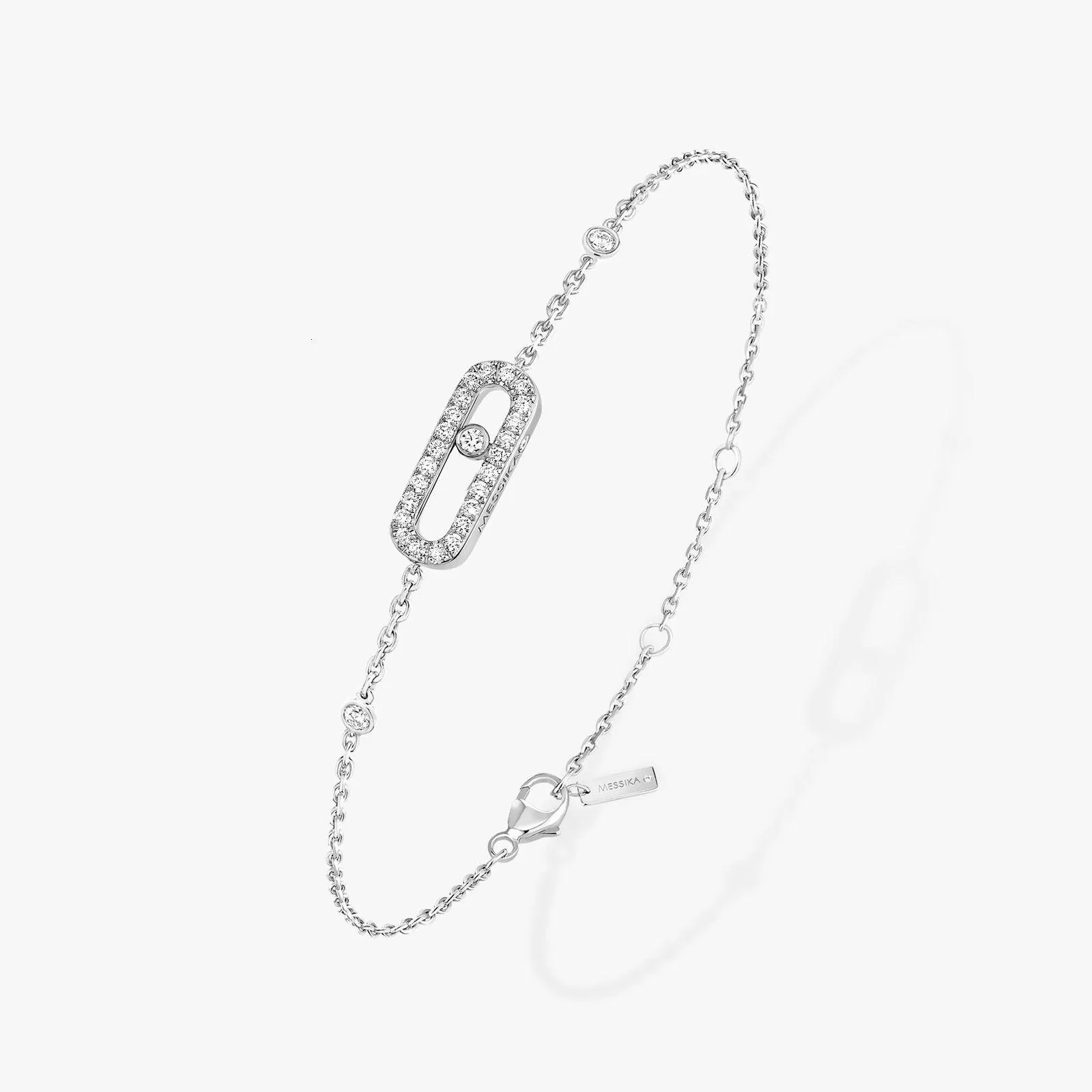 Urok Bracelets 925 Sterling Sier Single Diamond Rollable Bransoletka Europejska i amerykańska Znakomita biżuteria Dostarcz dhxhj