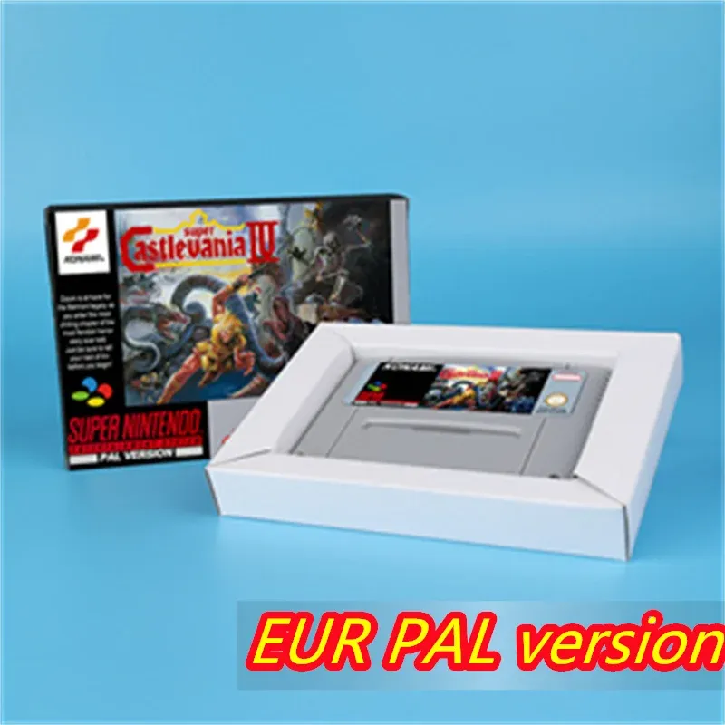 Karty dla Super Castlevania IV 4 16 -bitowa karta gry Eur Pal Wersja SNES Konsola gier wideo