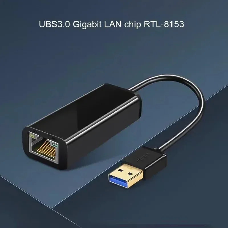 2024 USB 3.0 Adaptador Ethernet Card de rede USB para RJ45 1000Mbps LAN RTL8153 para Win7/Win8/Win10 para o laptop MacBook Ethernet USB para USB 3.0