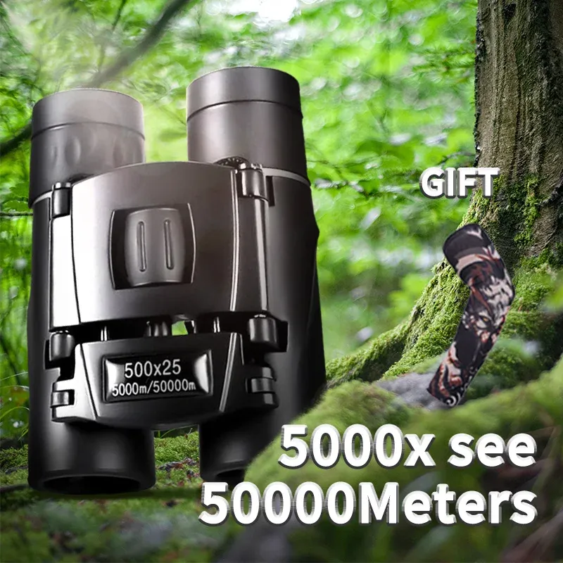 Télescopes 500x25 50000m Portable Zoom HD Binoculaires professionnels à longue portée Télescope monoculaire bas