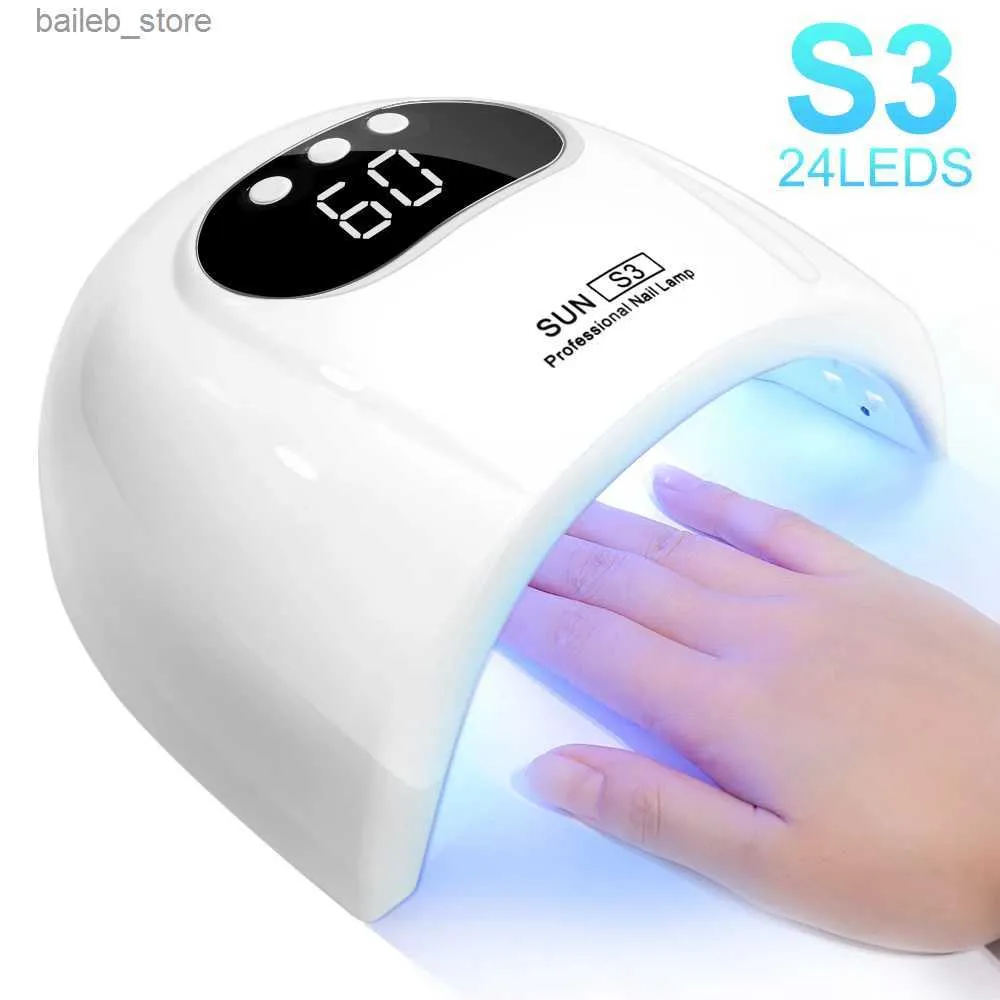 Secadores de unhas sol S3 48W LED UV Lâmpada para secagem de unhas Gel completo com um senso de movimento Ferramentas de mão da cabine profissional