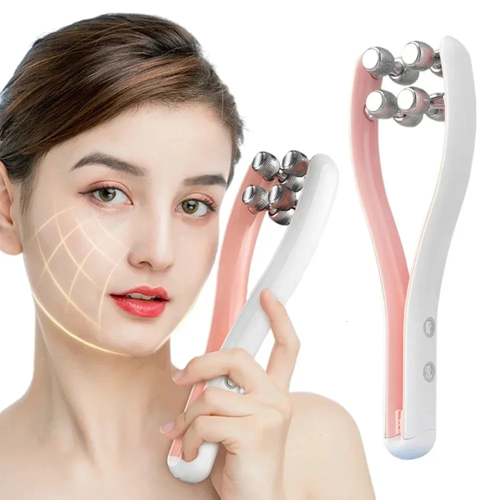 Массажер EMS Massager Roller Microcurrent Lifting Machine V-Face Massager Skin Ofjuviation Anti-Wrinke Beauty Device 240418