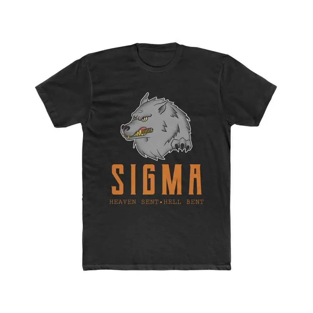 T-shirts voor heren Sigma Male Wolf T-shirt Heren Graphic Cotton Crew T-shirt J240419