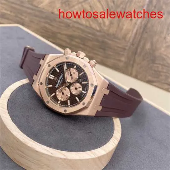Womens AP Wrist Watch Epic Royal Oak Series 26331or OO D821CR.01 Machinerie automatique 18K Rose Gold Watch Mens 41 mm Diamètre