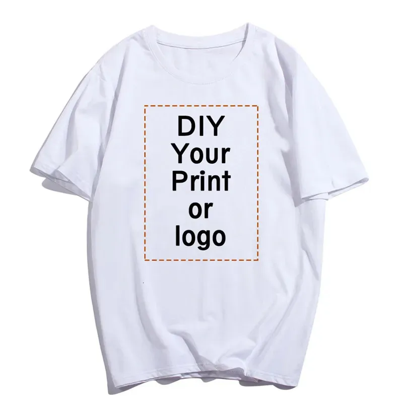 Customized Printed fashion T shirt Harajuku Women Top DIY Your Like Po or White T-shirt Fashion Custom Female Top Tshirt 240419